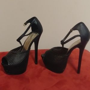 Black stiletto heels